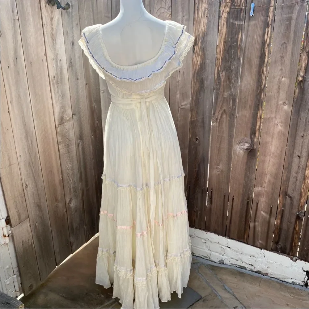 Vintage Gunne Sax by Jessica 70's Prairie Summer dress size 9 - Picture 14 of 15